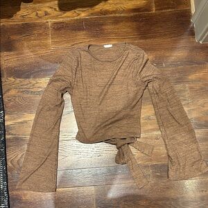 Cotton On Tie-Back Brown Top